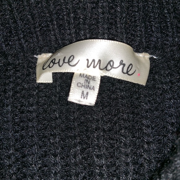 Black Sweater with Choker/Zippers - Picture 4 of 4